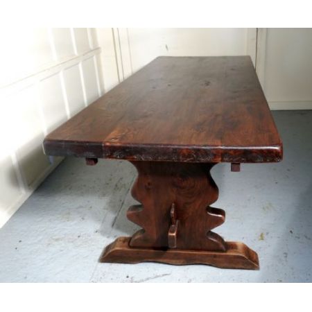 Großer antiker Refectory Esstisch, Ulmenholz, ausziehbar, Frankreich 19. Jahrhundert