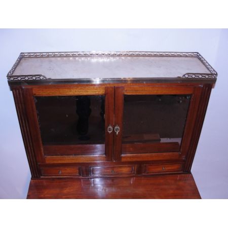 Französischer Mahagoni bon heure du jour/ kleiner, zierlicher Damen-Schreibtisch um 1860