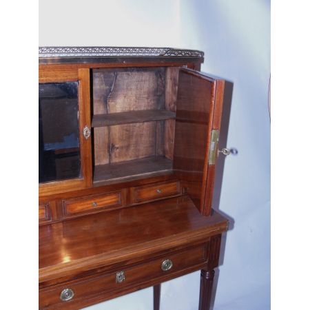 Französischer Mahagoni bon heure du jour/ kleiner, zierlicher Damen-Schreibtisch um 1860