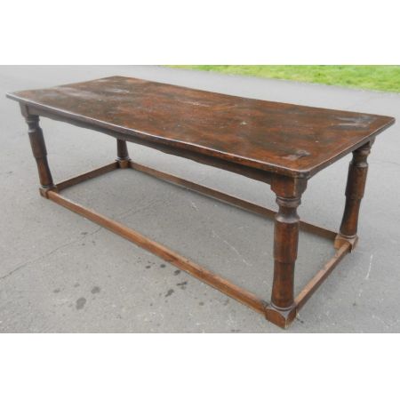 Großer Original antiker Refectory Esstisch, Eiche, 1900