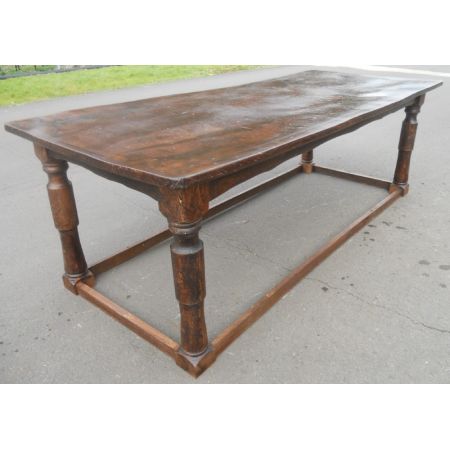 Großer Original antiker Refectory Esstisch, Eiche, 1900