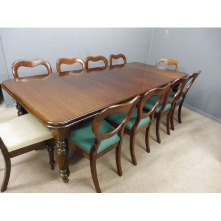 Viktorianischer antiker Esstisch, Mahagoni, 1880, ausziehbar