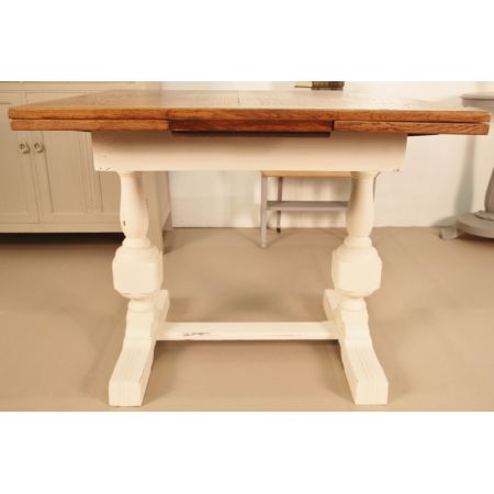 Antiker englischer Shabby Chic Eichenesstisch, um 1900