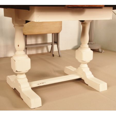 Antiker englischer Shabby Chic Eichenesstisch, um 1900