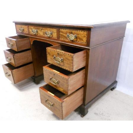 Edwardian Mahagoni Schreibtisch, 1900