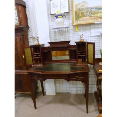Britischer antiker Edwardian Schreibtisch, um 1900, Mahagoni Massivholz