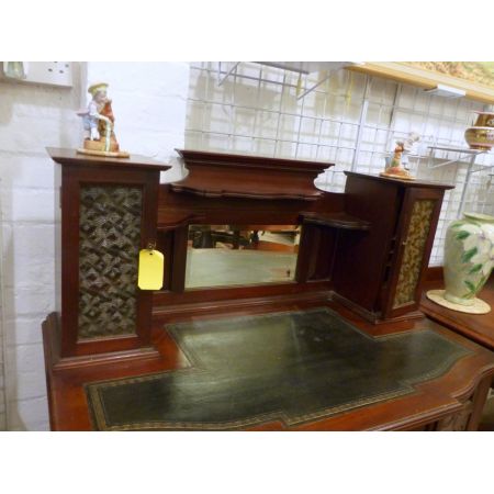 Britischer antiker Edwardian Schreibtisch, um 1900, Mahagoni Massivholz