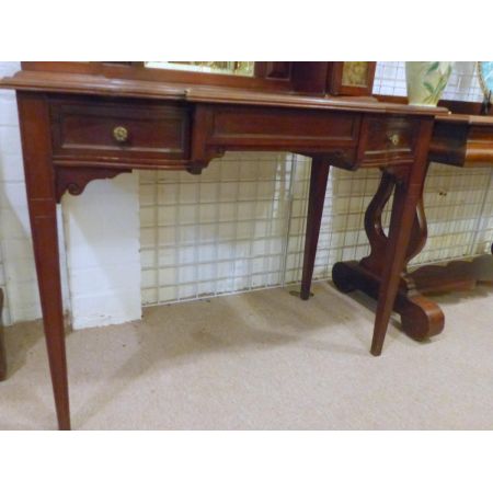 Britischer antiker Edwardian Schreibtisch, um 1900, Mahagoni Massivholz