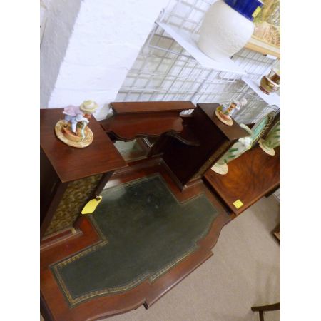 Britischer antiker Edwardian Schreibtisch, um 1900, Mahagoni Massivholz