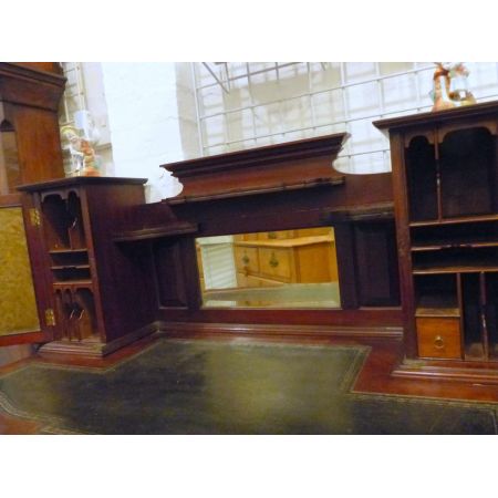 Britischer antiker Edwardian Schreibtisch, um 1900, Mahagoni Massivholz