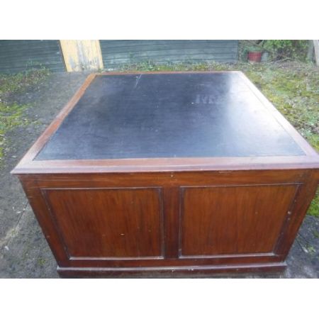 Mahagoni Schreibtisch, Pedestal Partners Schreibtisch, 1890