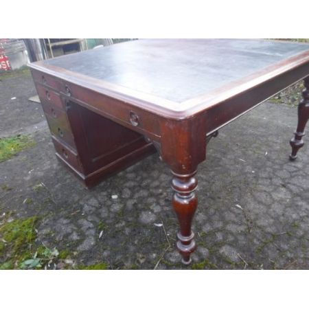 Mahagoni Schreibtisch, Pedestal Partners Schreibtisch, 1890