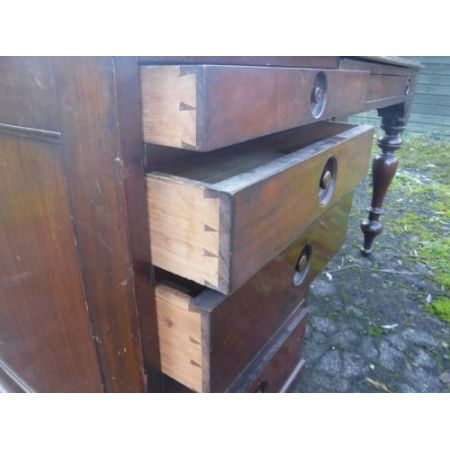 Mahagoni Schreibtisch, Pedestal Partners Schreibtisch, 1890