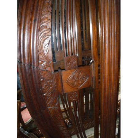 Originales Indianer Himmelbett, Mahagoni, 1880