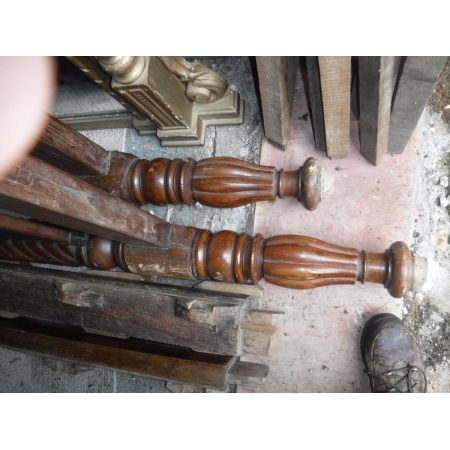 Originales Indianer Himmelbett, Mahagoni, 1880