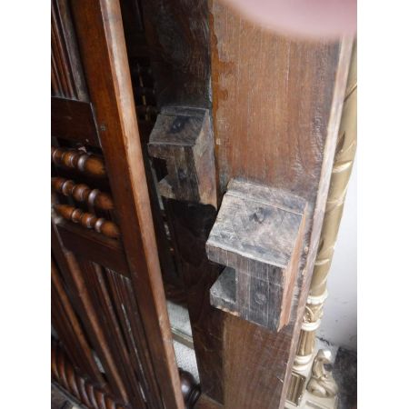 Originales Indianer Himmelbett, Mahagoni, 1880