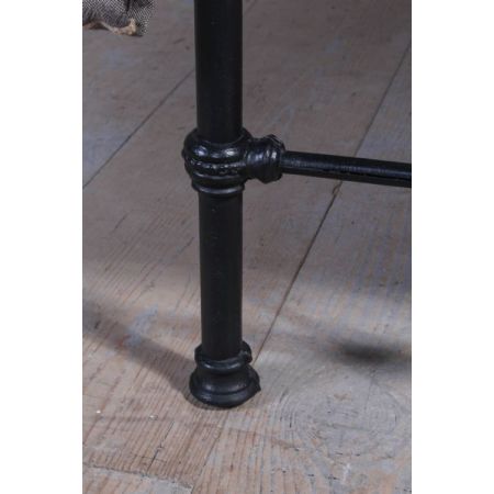 Britisches antikes Einzelbett, komplett aus Eisen, professionell restauriert, 1900