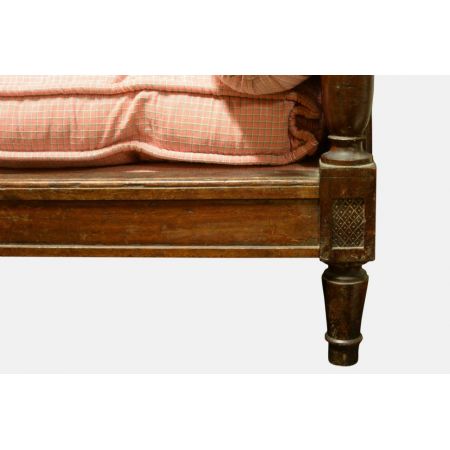 Miniatur-Bett im Directoire-Stil, frühes 19. Jahrhundert, Mahagoni