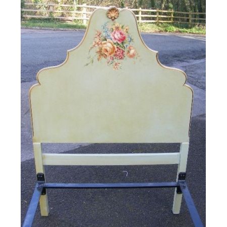 Antikes, handbemaltes Bettgestell, 1920, restauriert