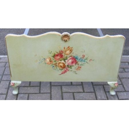 Antikes, handbemaltes Bettgestell, 1920, restauriert