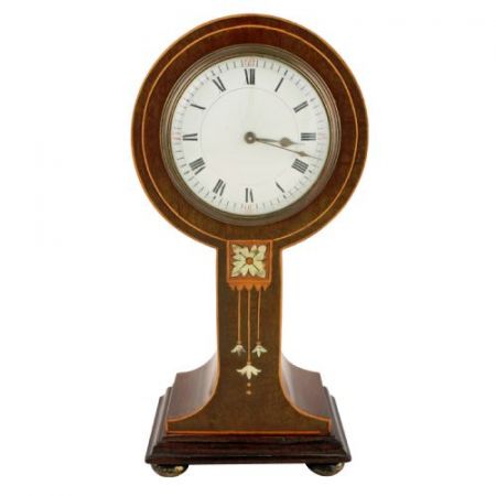 Antike Art Nouveau Kaminuhr, Original 1900, Mahagoni