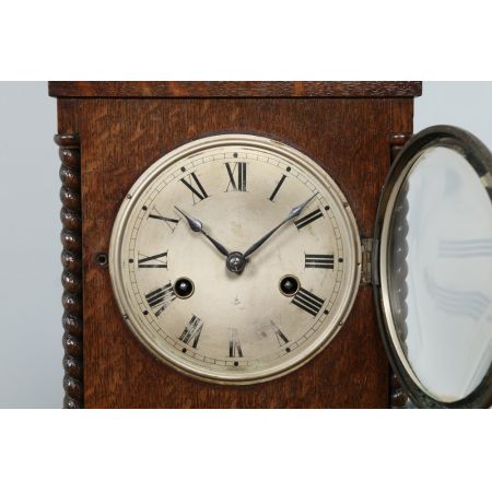 Antike Original Kaminuhr, England 1920, Eiche