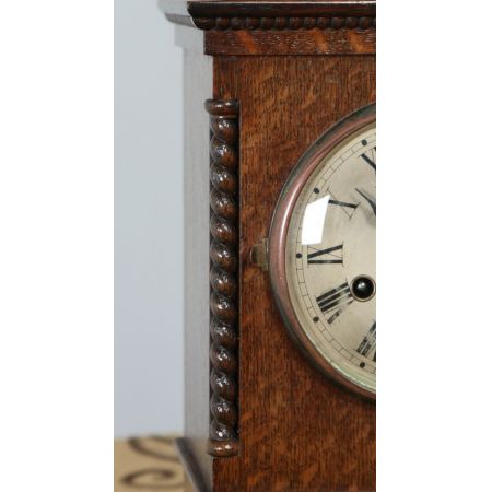 Antike Original Kaminuhr, England 1920, Eiche