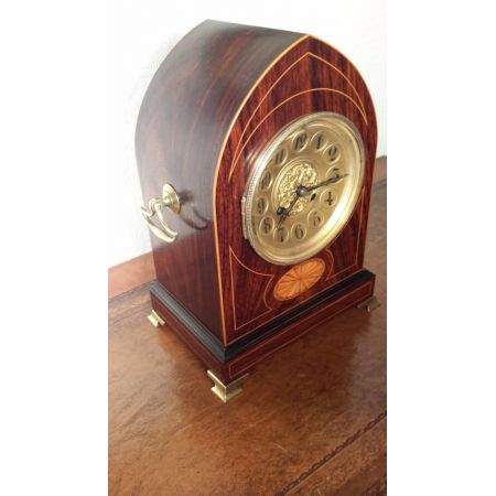 Antike Lancet Top Kaminuhr, Palisander, 1890