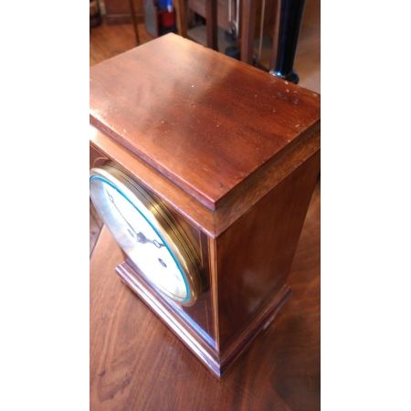 Antike Klassische Kaminuhr, 1900, Mahagoni Massivholz