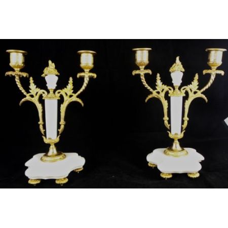 Antike französische Marmor Kaminuhr, Bronze, 1890