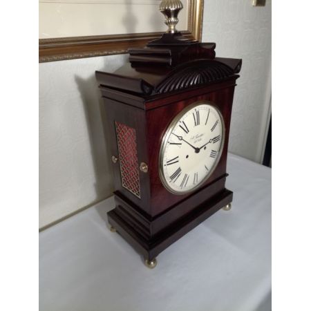 Antike Kaminuhr, Original Regency, Mahagoni Massivholz, um 1830