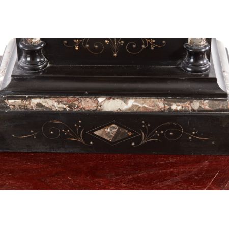 Viktorianische antike Marmorkaminuhr englisch, 1860