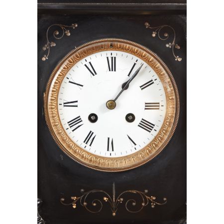 Viktorianische antike Marmorkaminuhr englisch, 1860