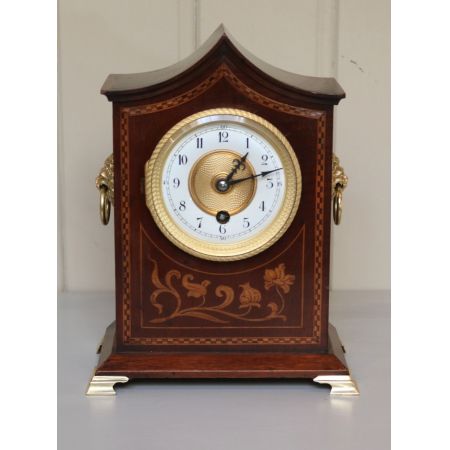 Mahaoni Kaminuhr, Original 1900, Massivholz