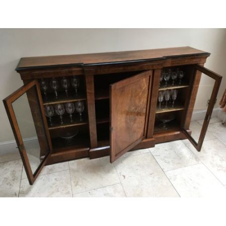 Antiker Breakfront Mahagoni Bücherschrank englisch, 1890