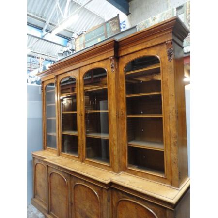 Hochwertiges Breakfront Bücherregal Eiche, 19. Jahrhundert