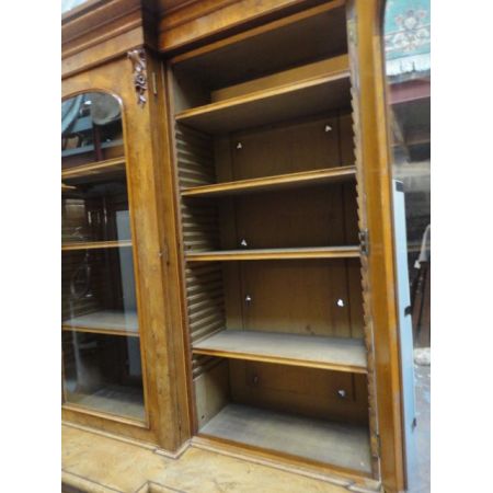 Hochwertiges Breakfront Bücherregal Eiche, 19. Jahrhundert