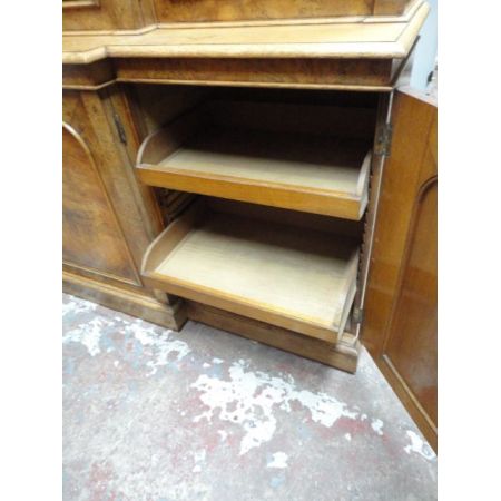 Hochwertiges Breakfront Bücherregal Eiche, 19. Jahrhundert