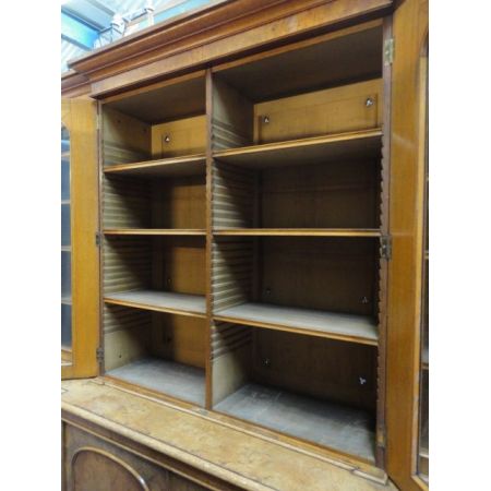 Hochwertiges Breakfront Bücherregal Eiche, 19. Jahrhundert