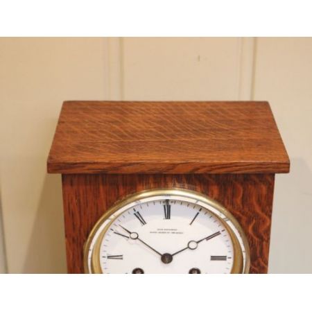 Feine, wundervolle Kaminuhr, Eiche, England 1870