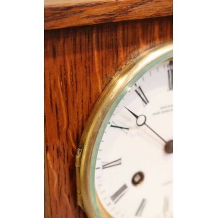 Feine, wundervolle Kaminuhr, Eiche, England 1870