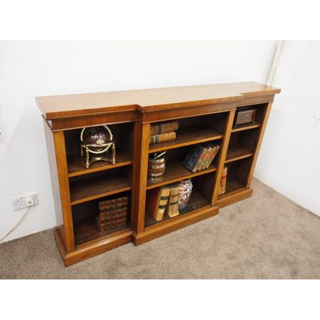 Original Victorian Mahagoni Breakfront Bücherschrank, 1890