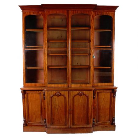 Antiker Victorian Mahagoni Bücherschrank, 1860