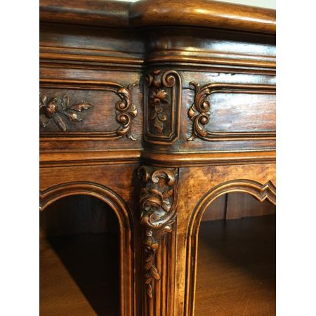 Antikes Breakfront Bookcase, Walnuss und Eiche, 1890