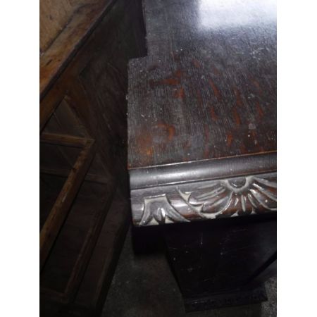 Antiker geschnitzter Original Victorian Breakfront Bücherschrank, Eiche, 1870