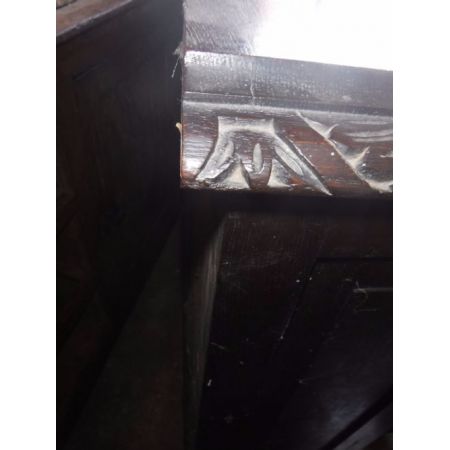 Antiker geschnitzter Original Victorian Breakfront Bücherschrank, Eiche, 1870