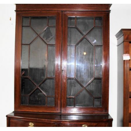 Edwardianischer antiker Bücherschrank, Mahagoni Massivholz, um 1900