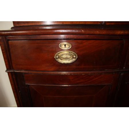 Edwardianischer antiker Bücherschrank, Mahagoni Massivholz, um 1900