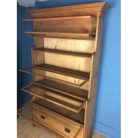 Antikes Paar Edwardianischer Bücherschränke, goldene Eiche, 1910