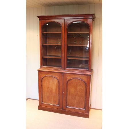 Englisches antikes Mahagoni Bookcase, Mahagoni Massivholz, 1880